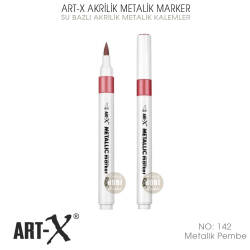 Art-X Akrilik Metalik Marker 142 Pembe Renkli Kalem - Art-X