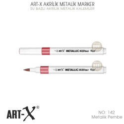 Art-X Akrilik Metalik Marker 142 Pembe Renkli Kalem - Art-X (1)