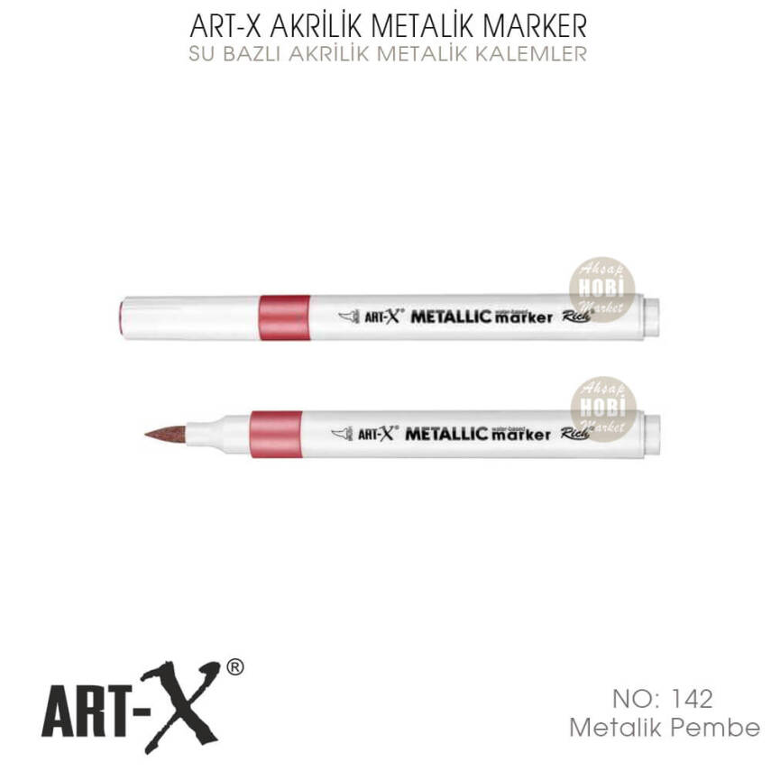 Art-X Akrilik Metalik Marker 142 Pembe Renkli Kalem - 2