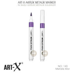 Art-X Akrilik Metalik Marker 143 Mor Renkli Kalem - Art-X