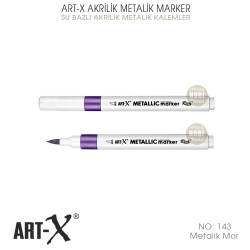 Art-X Akrilik Metalik Marker 143 Mor Renkli Kalem - Art-X (1)