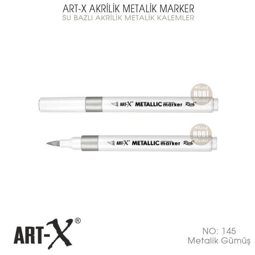 Art-X Akrilik Metalik Marker 145 Gümüş Renkli Kalem - 2