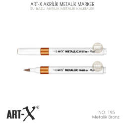 Art-X Akrilik Metalik Marker 195 Bronz Renkli Kalem - Art-X (1)