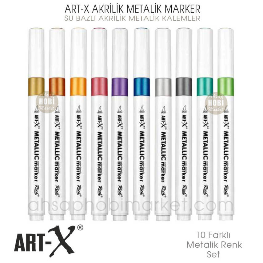 Art-X Akrilik Metalik Marker Seti 10 Renk - 2