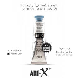 Art-X Artiva Yağlı Boya 105 Titanium White (Titanyum Beyazı) 37 ml - Art-X