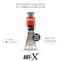 Art-X Artiva Yağlı Boya 311 Vermillion Red (Çin Kırmızısı) 37 ml - Art-X