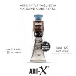 Art-X Artiva Yağlı Boya 409 Burnt Umber (Yanmış Ombra Ağacı) 37 ml - Art-X