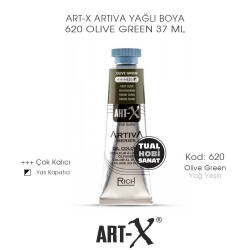 Art-X Artiva Yağlı Boya 620 Olive Green (Yağ Yeşili) 37 ml - Art-X
