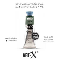Art-X Artiva Yağlı Boya 623 Sap Green (Bitki Özü Yeşili) 37 ml - Art-X