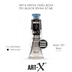 Art-X Artiva Yağlı Boya 701 Black (Siyah) 37 ml - Art-X