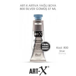 Art-X Artiva Yağlı Boya 800 Silver (Gümüş) 37 ml - Art-X