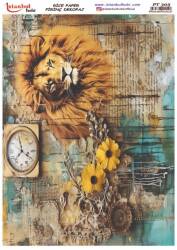 Aslan Desenli Pirinç Dekopaj Model : PT 0305 - Tual Hobi Craft İst