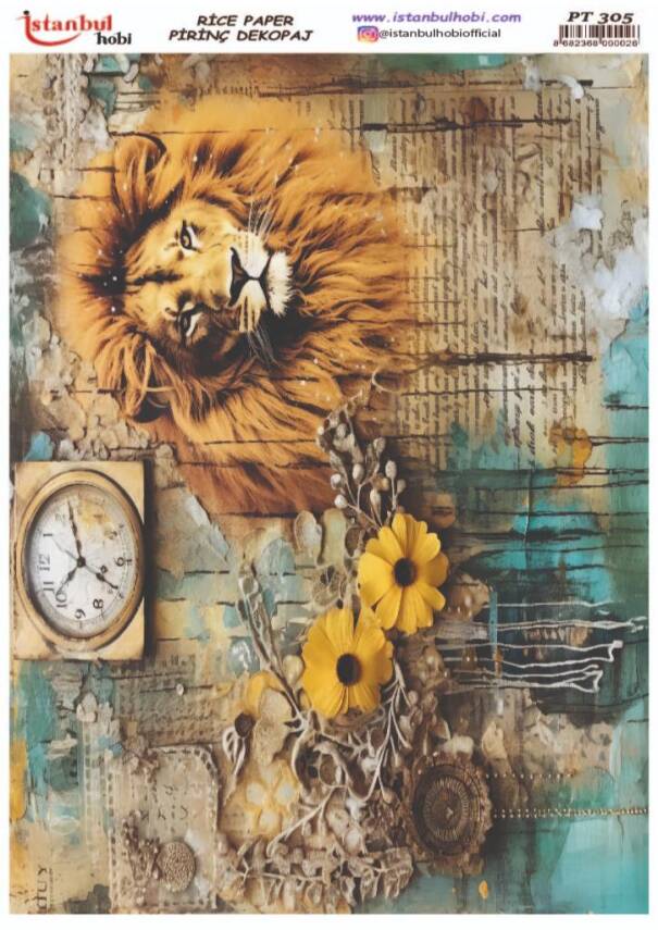 Aslan Desenli Pirinç Dekopaj Model : PT 0305 - 1