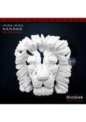 Aslan Maske Biblo Heykeli (15x15 cm) Ham Polyester - Tual Hobi Sanat