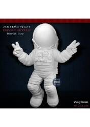 Astronot Duvar Heykeli Büyük Boy (47x35cm) Ham Polyester - Tual Hobi Sanat