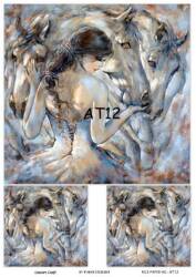 At Desenli Pirinç Dekopaj Model : AT12 - Line Art