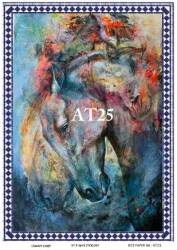 At Desenli Pirinç Dekopaj Model : AT25 - Line Art