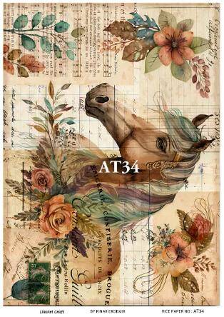 At Desenli Pirinç Dekopaj Model : AT34 - 1