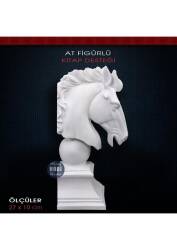 At Figürlü Büyük Kitap Tutucu (27x10cm) Ham Polyester - Tual Hobi Sanat