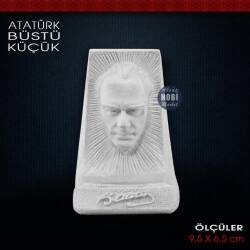 Atatürk Biblo Küçük (9,5x6,5 cm) Ham Polyester - Tual Hobi Sanat