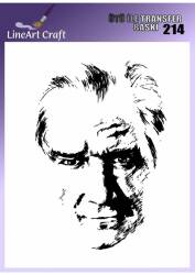Atatürk Desenli Kumaş Transfer Kağıdı LNT-K214 (20x20 cm) - Line Art
