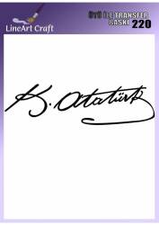 Atatürk Desenli Kumaş Transfer Kağıdı LNT-K220 (20x20 cm) - Line Art