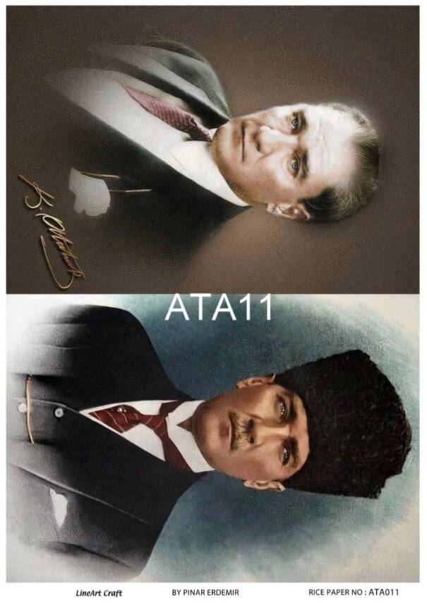 Atatürk Desenli Pirinç Dekopaj Model : ATA11 - 1