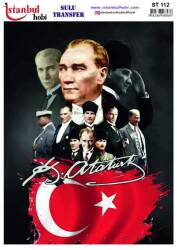 Atatürk Desenli Sulu Transfer Kağıdı STI- 112 - Tual Hobi Craft Ist
