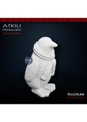 Atkılı Penguen Biblo (10,5x6 cm) Ham Polyester - Tual Hobi Sanat