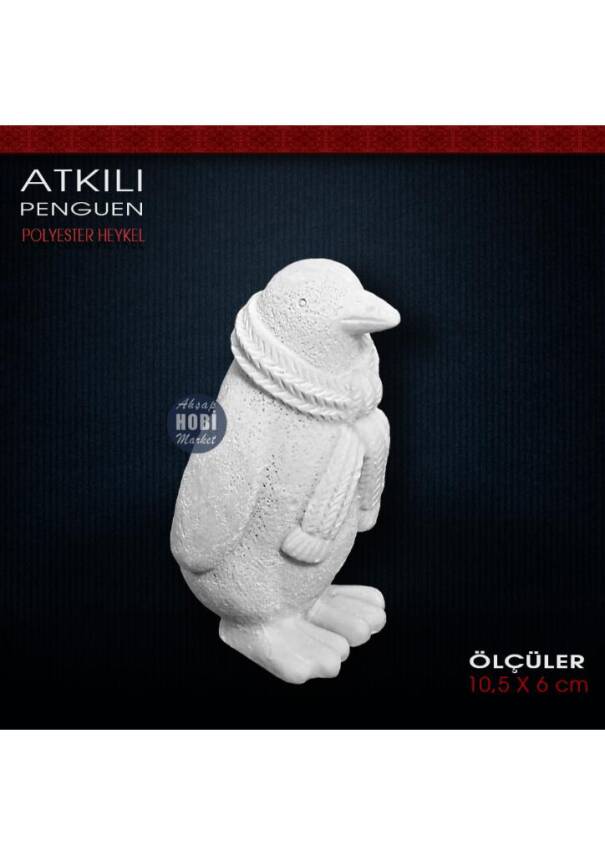 Atkılı Penguen Biblo (10,5x6 cm) Ham Polyester - 1
