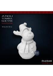 Atkılı Tombul Geyik Biblo (12x8 cm) Ham Polyester - Tual Hobi Sanat