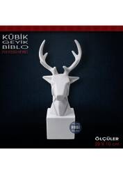 Kaideli Kübik Geyik Biblo (23x10 cm) Ham Polyester - Tual Hobi Sanat