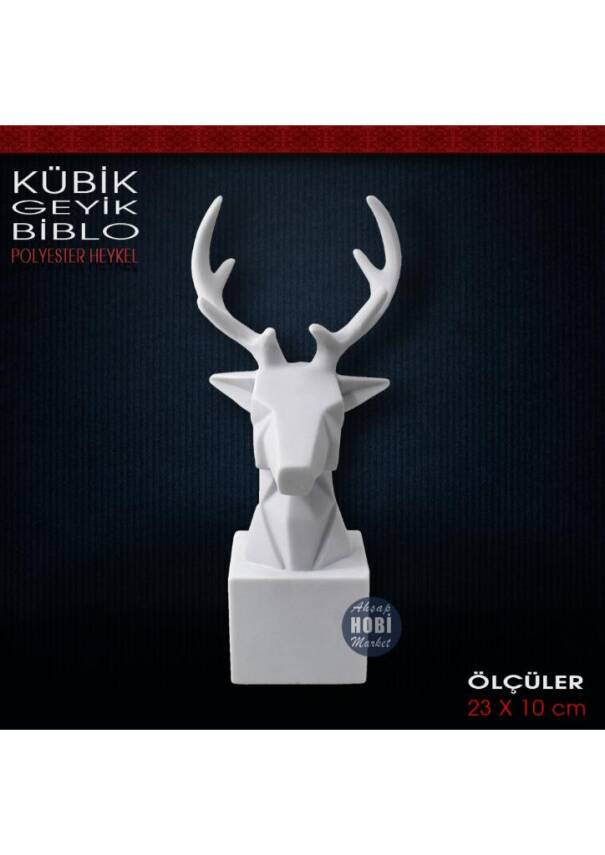Kaideli Kübik Geyik Biblo (23x10 cm) Ham Polyester - 1