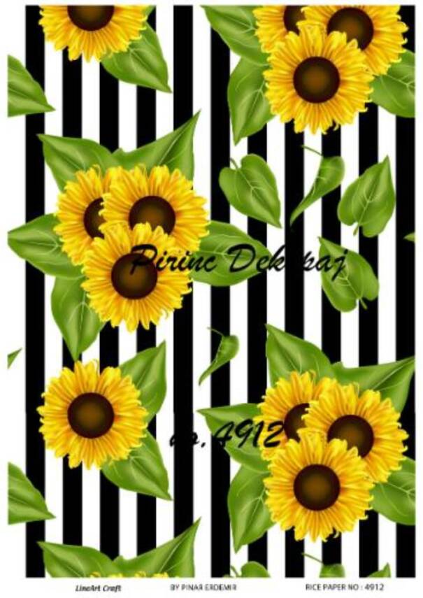 Ayçiçeği Desenli Pirinç Dekopaj Model : 4912 - 1