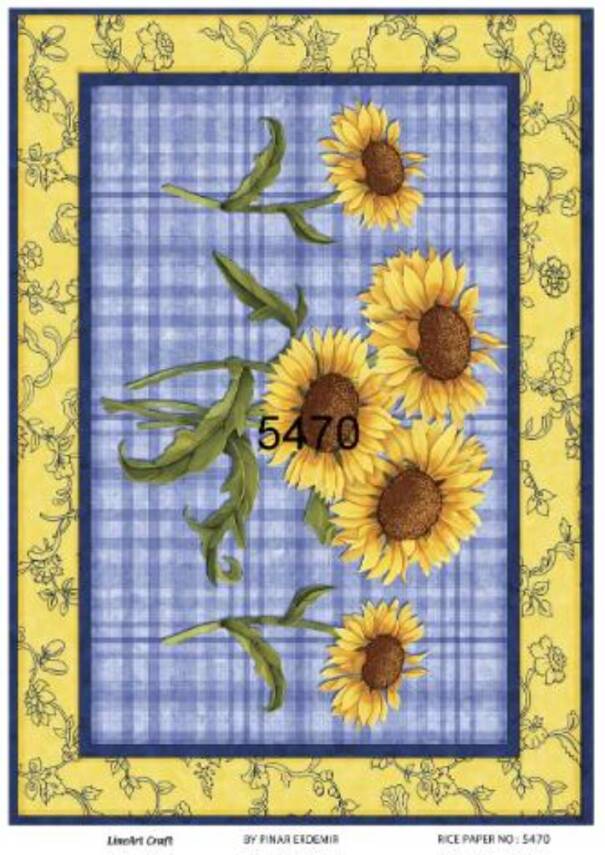 Ayçiçeği Desenli Pirinç Dekopaj Model : 5470 - 1