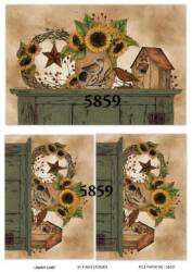 Ayçiçeği Desenli Pirinç Dekopaj Model : 5859 - Line Art