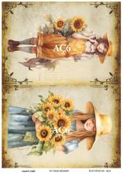 Ayçiçeği Desenli Pirinç Dekopaj Model : AÇ06 - Line Art