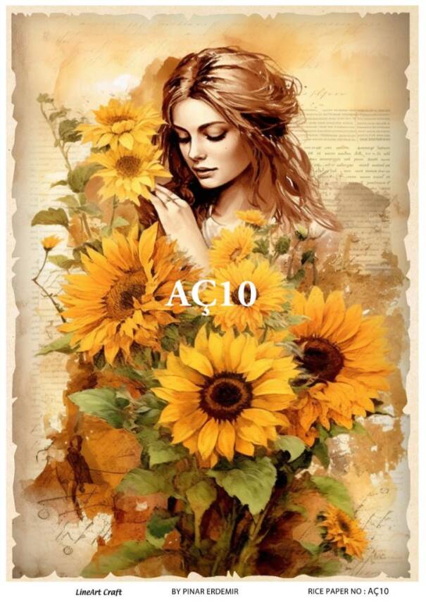 Ayçiçeği Desenli Pirinç Dekopaj Model : AÇ10 - 1