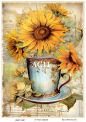 Ayçiçeği Desenli Pirinç Dekopaj Model : AÇ11 - Line Art