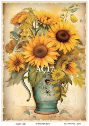 Ayçiçeği Desenli Pirinç Dekopaj Model : AÇ17 - Line Art