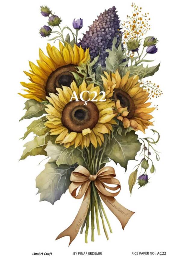 Ayçiçeği Desenli Pirinç Dekopaj Model : AÇ22 - 1
