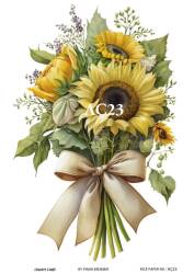 Ayçiçeği Desenli Pirinç Dekopaj Model : AÇ23 - Line Art