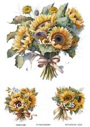 Ayçiçeği Desenli Pirinç Dekopaj Model : AÇ25 - Line Art