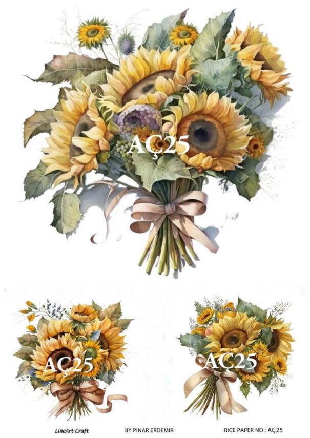 Ayçiçeği Desenli Pirinç Dekopaj Model : AÇ25 - 1