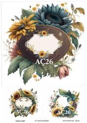 Ayçiçeği Desenli Pirinç Dekopaj Model : AÇ26 - Line Art