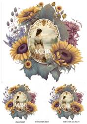 Ayçiçeği Desenli Pirinç Dekopaj Model : AÇ30 - Line Art