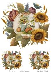 Ayçiçeği Desenli Pirinç Dekopaj Model : AÇ33 - Line Art