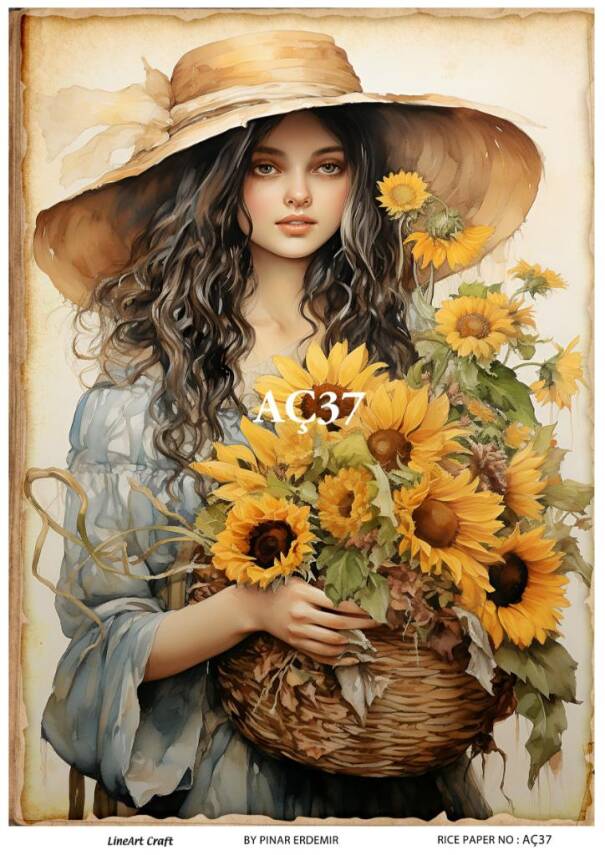 Ayçiçeği Desenli Pirinç Dekopaj Model : AÇ37 - 1