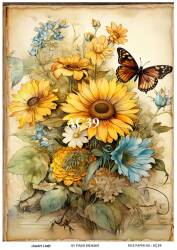 Ayçiçeği Desenli Pirinç Dekopaj Model : AÇ39 - Line Art