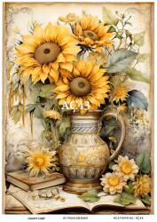 Ayçiçeği Desenli Pirinç Dekopaj Model : AÇ43 - Line Art